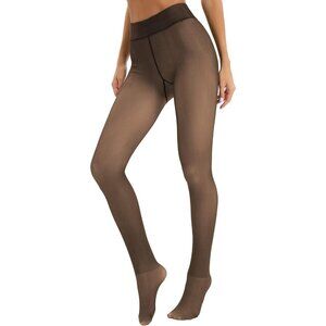 🆕Women Coffee Winter Tights Fleece Lined High Waist Thermal Leggings Stockings